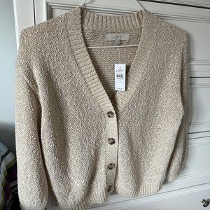 LOFT Marled V-neck Cardigan